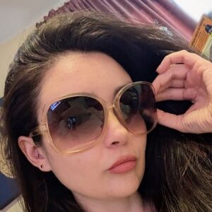 Oversized Nude Gradient Sunglasses